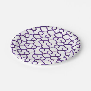 Assiettes En Carton Motif de tissage marocain