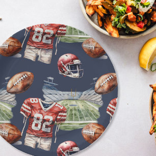 Assiettes En Carton Motif d'équipement de football