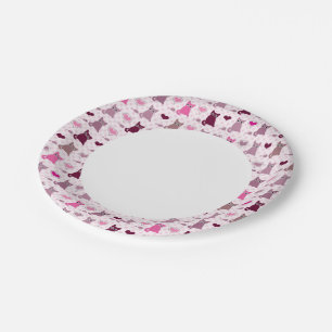 Assiettes En Carton motif des filles Cute Kitten