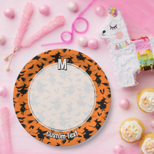 Assiettes En Carton Motif des sorcières volantes