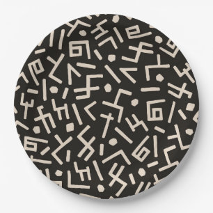 Assiettes En Carton Motif des styles africains