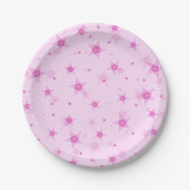 Assiettes En Carton Motif d'étoiles (Devant)
