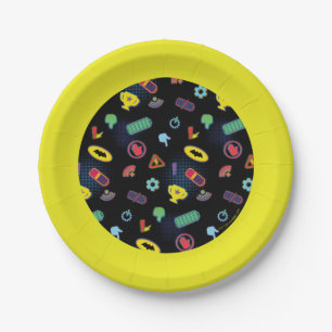 Assiettes En Carton Motif d'icône de véhicule Batwheel™