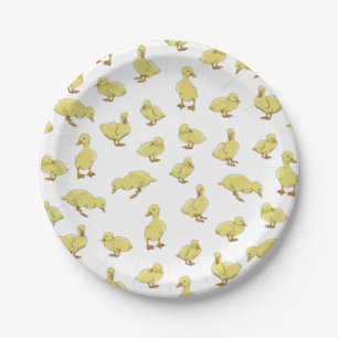Assiettes En Carton motif d'oiseaux canards