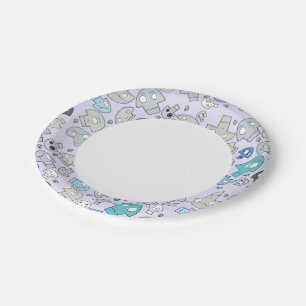 Assiettes En Carton Motif du crâne