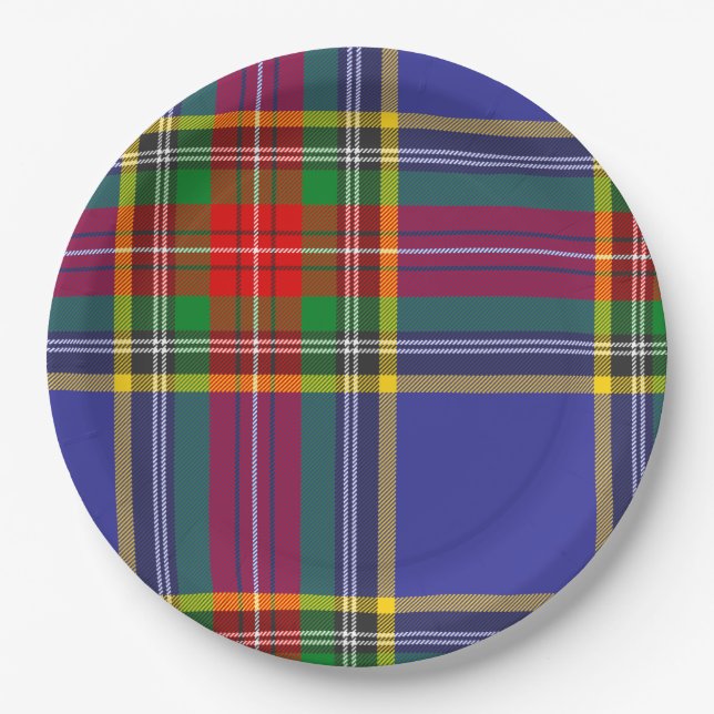 Assiettes En Carton Motif écossais Plaid de MacBeth Tartan (Devant)