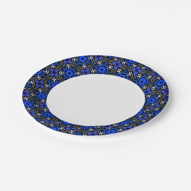 Assiettes En Carton Motif ethnique aux motifs turcs (Angle)