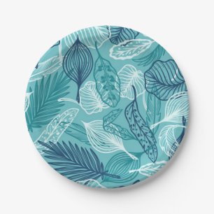 Assiettes En Carton motif feuille