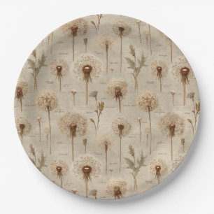 Assiettes En Carton Motif floral botanique vintage (10)