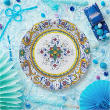 Motif floral complexe italien de Deruta