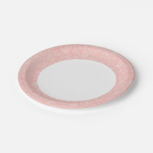 Assiettes En Carton Motif floral décoratif