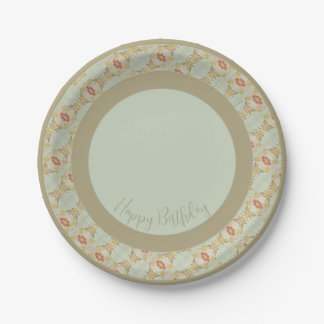 Assiettes En Carton Motif floral élégant détaillé
