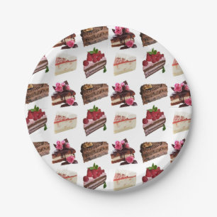 Assiettes En Carton Motif gâteaux délicieux pour amateurs de gâteaux