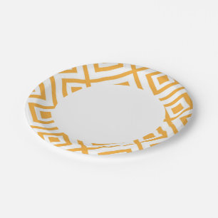 Assiettes En Carton motif géométrique en forme de lozenge