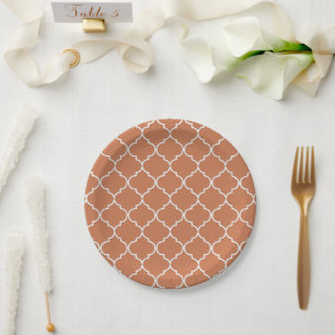 Assiettes En Carton Motif marocain méditerranéen en terre cuite