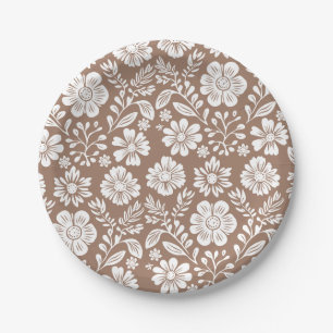 Assiettes En Carton Motif mexicain Baby shower Terracotta