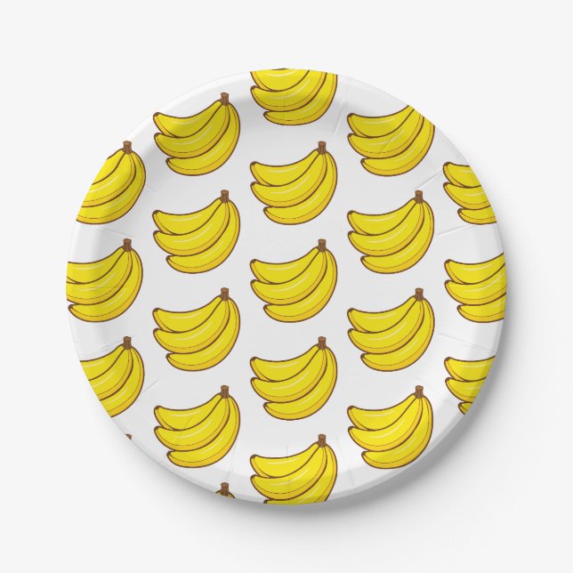 Assiettes En Carton Motif mignon de banane (Devant)