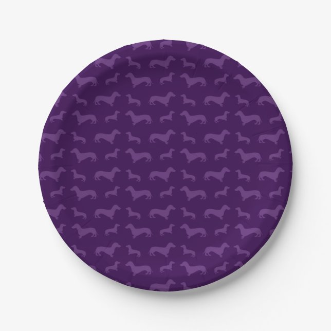 Assiettes En Carton Motif mignon violet (Devant)