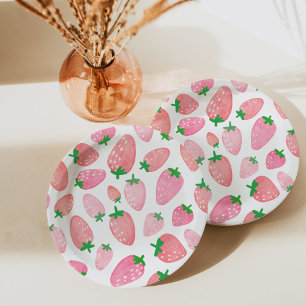Assiettes En Carton Motif mûre fraise