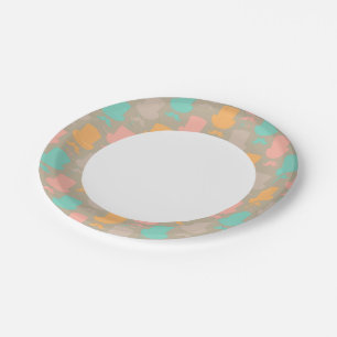 Assiettes En Carton motif Mustache 2