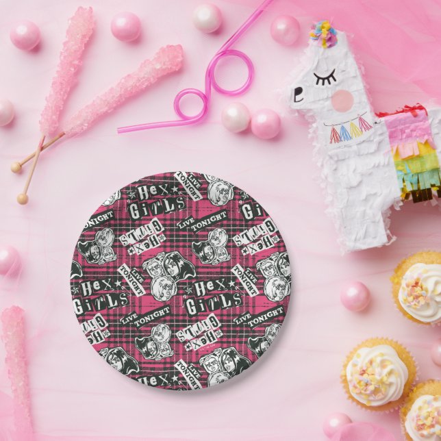 Assiettes En Carton Motif Plaid Des Filles Hex (Fête)