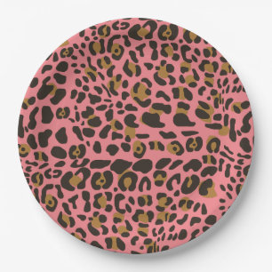 Assiettes En Carton Motif Poster de animal Leopard Jaguar