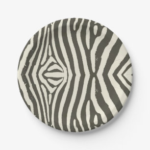 Assiettes En Carton Motif Poster de animal Zebra Stripe