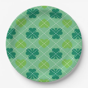 Assiettes En Carton Motif shamrock
