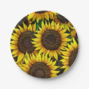 Assiettes En Carton Motif Sunny Large