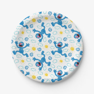 Assiettes En Carton Motif Sunshine Crayon Grover
