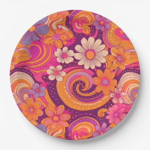 Assiettes En Carton motif super des années soixante