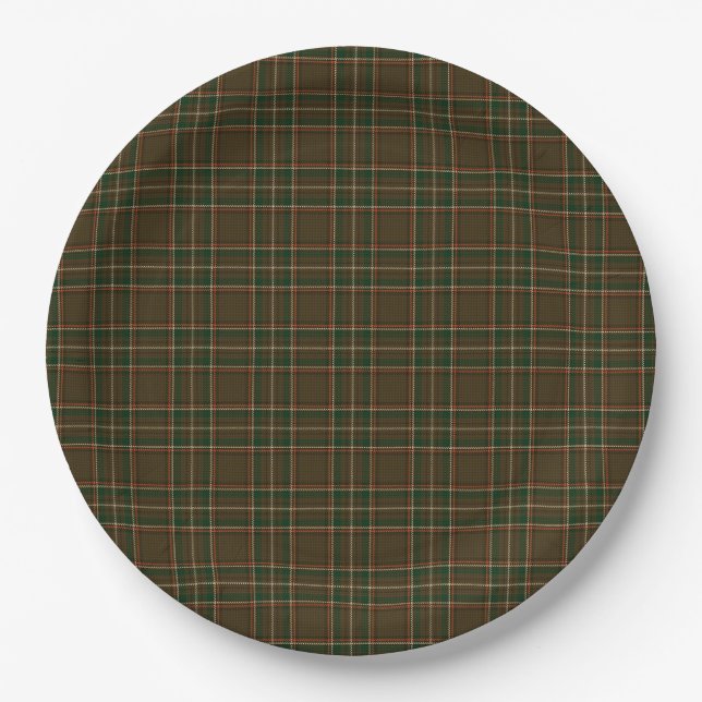 Assiettes En Carton Motif Tartan de la famille Williams (Devant)