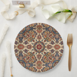 Assiettes En Carton Motif vintage antique persan oriental turc 