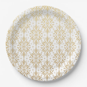 Assiettes En Carton Motif Vintage Luxe