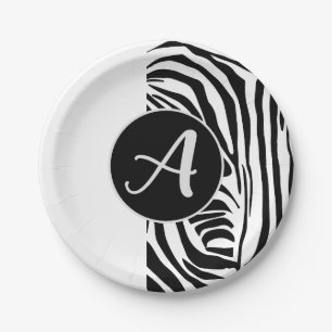 Assiettes En Carton Motif Zèbre