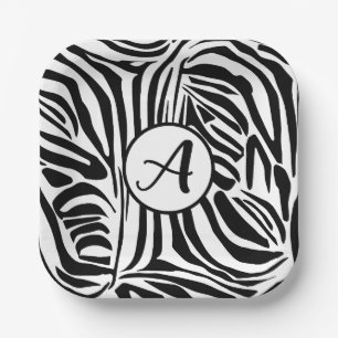 Assiettes En Carton Motif Zèbre