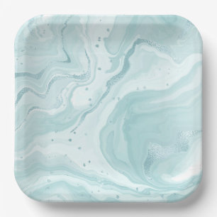 Assiettes En Carton Motifs géométriques gras sur plaques Carrés