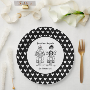 Assiettes En Carton Moto Moto Moto Mariage Party Alimentation plaque p