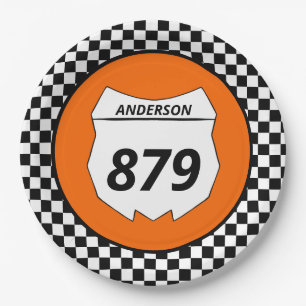 Assiettes En Carton Motocross Custom Dirt Numéro de Vélo Plaque sur Or