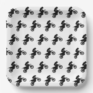 Assiettes en carton Motocross, Fête de moto tout-t