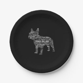Assiettes En Carton Mots Pour Décrire Mon Cadeau Français Bulldog