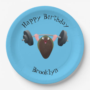 Assiettes En Carton Moule amusante travaillant sur l'illustration de d