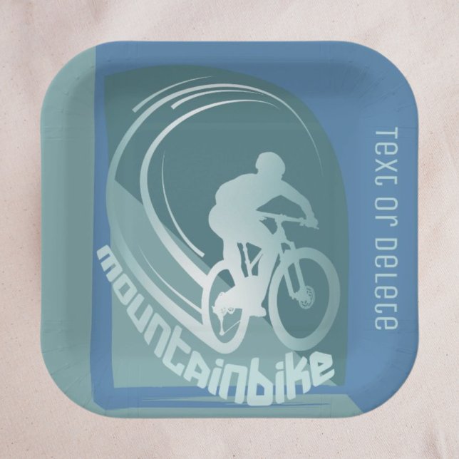 Assiettes En Carton Mountainbike mtb Mountainbiker (Créateur téléchargé)