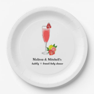 Assiettes En Carton mousseux + baby shower brunch