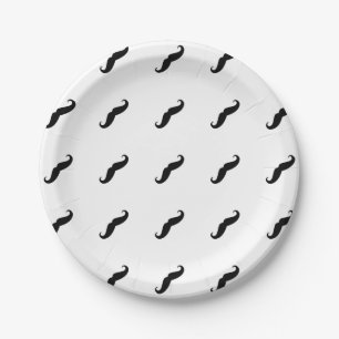 Assiettes En Carton Moustache