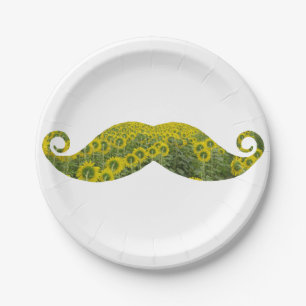 Assiettes En Carton Moustache amusant Plaques de papier personnalisées