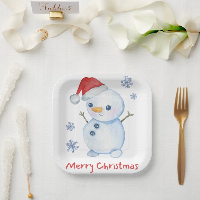 Assiettes En Carton Mr. Frosty (Mariage)