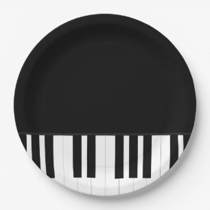 ASSIETTES EN CARTON MUSIQUE DE PIANO