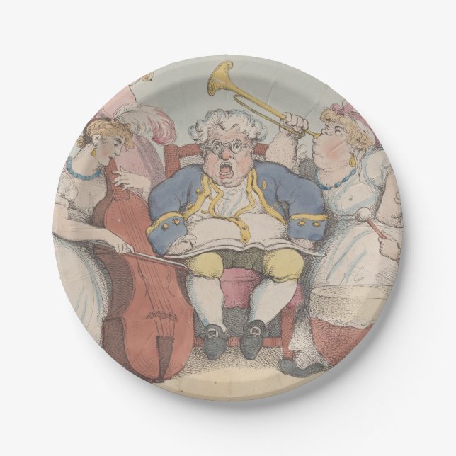Assiettes En Carton Musique - Plaques de papier rond (Devant)