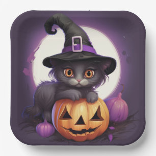 Assiettes en carton Mystic Feline
